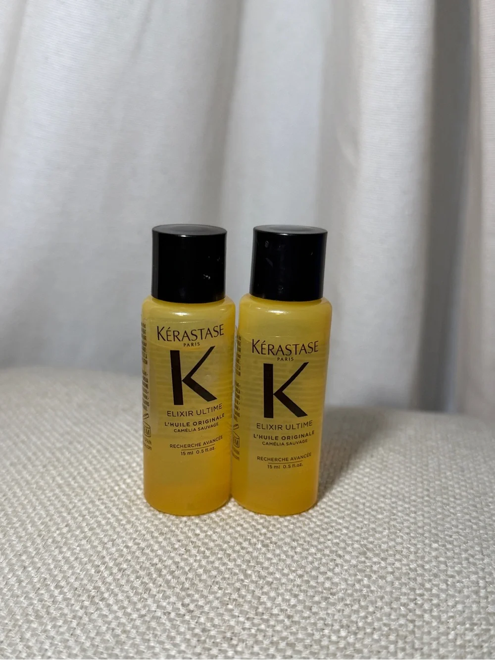 KERASTASE Elixir Ultime DUO 15ml and NEXXT makeup bag BUNDLE